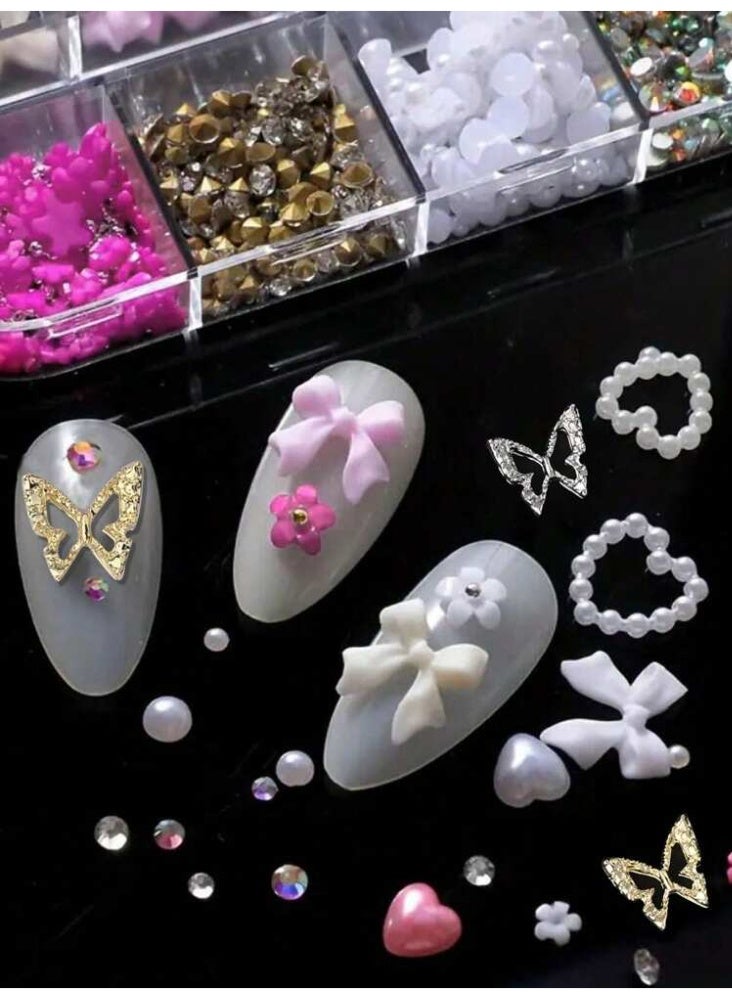 Turn Your Nails into a Masterpiece! ✨ 3D Nail Art Charms Collection – Stunning Butterfly, Bow & Flower Accents for a Luxury Finish" - Image 4